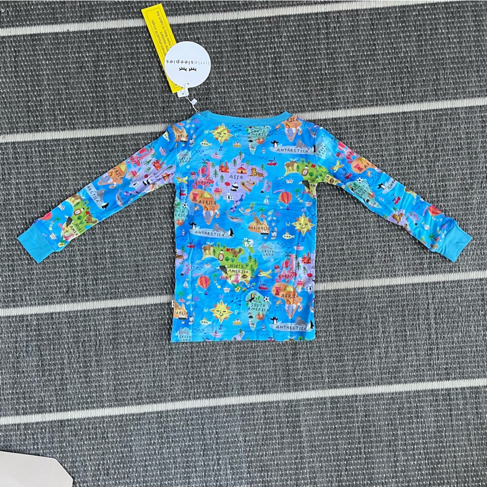 Little Sleepies Around the World Bamboo Viscose Two Piece Pajama Set - Picture 3 of 5